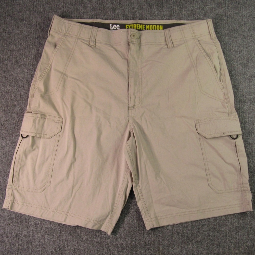 Lee Extreme Motion Cargo Shorts Mens 38 Tan Performance Series 102187010‎